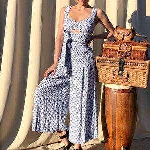 Rebecca Taylor NYC Tiny Tulip Wide Leg Jumpsuit Size 4